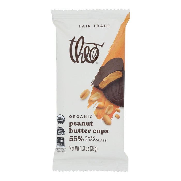 Theo Chocolate Dark Chocolate Peanut Butter Cups - 12 Pack