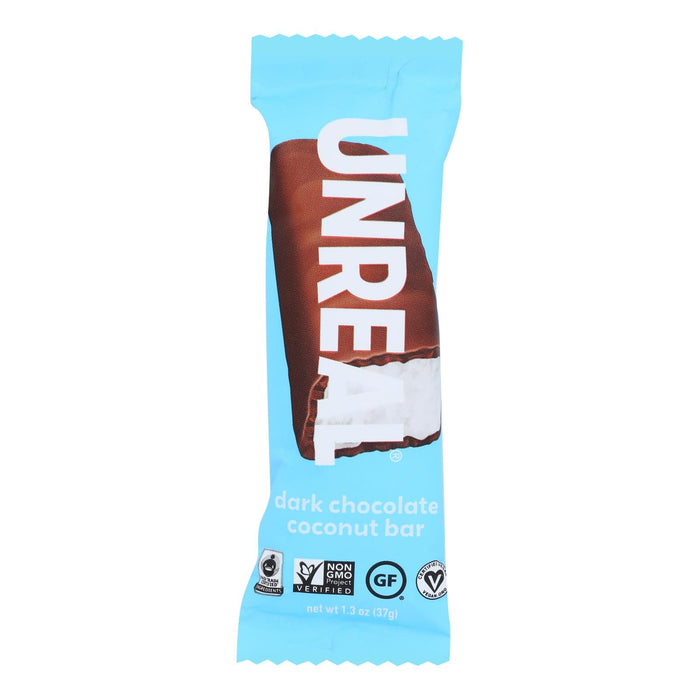 Unreal Dark Chocolate Coconut Bars - Case of 12 - 1.3oz Bars