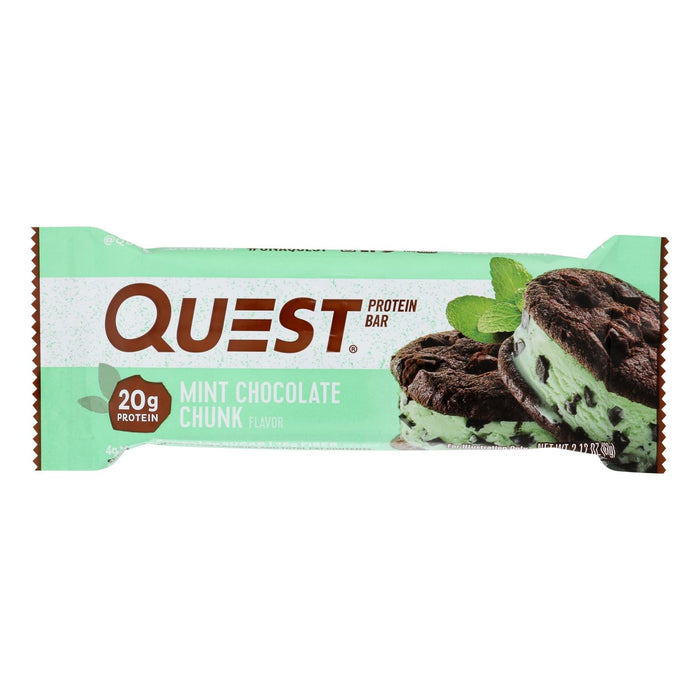 Quest Bar - Mint Chocolate Chunk Protein Bar - 12 Pack - 2.12 Oz Each