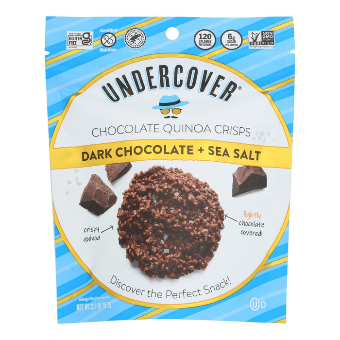 Undercover Quinoa Dark Chocolate + Sea Salt Crispy Quinoa Snack - 2 Oz - Pack of 12