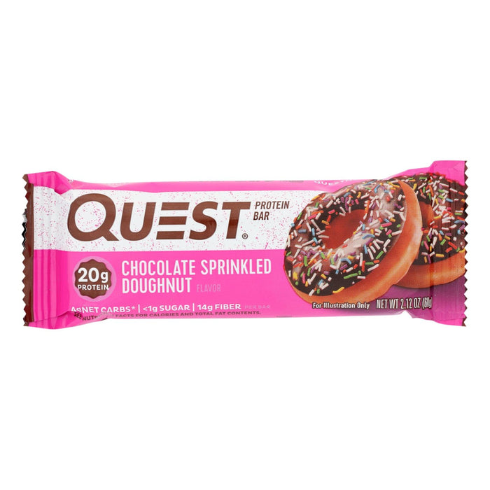 Quest Bar - Chocolate Sprinkled Doughnut - 2.12oz (Case of 12)