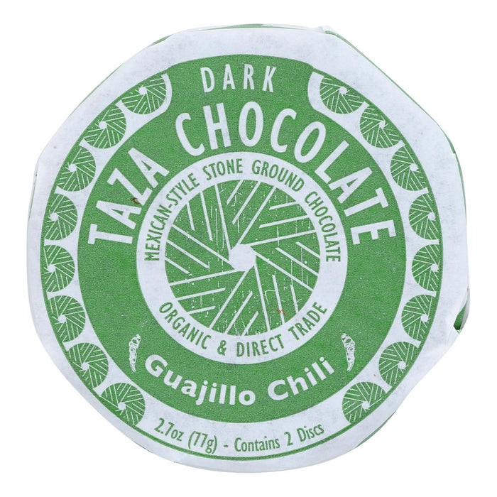 Taza Chocolate Mexicano Organic Guajillo Chili Discs, 50% Dark Chocolate, 2.7 oz, (Pack of 12)