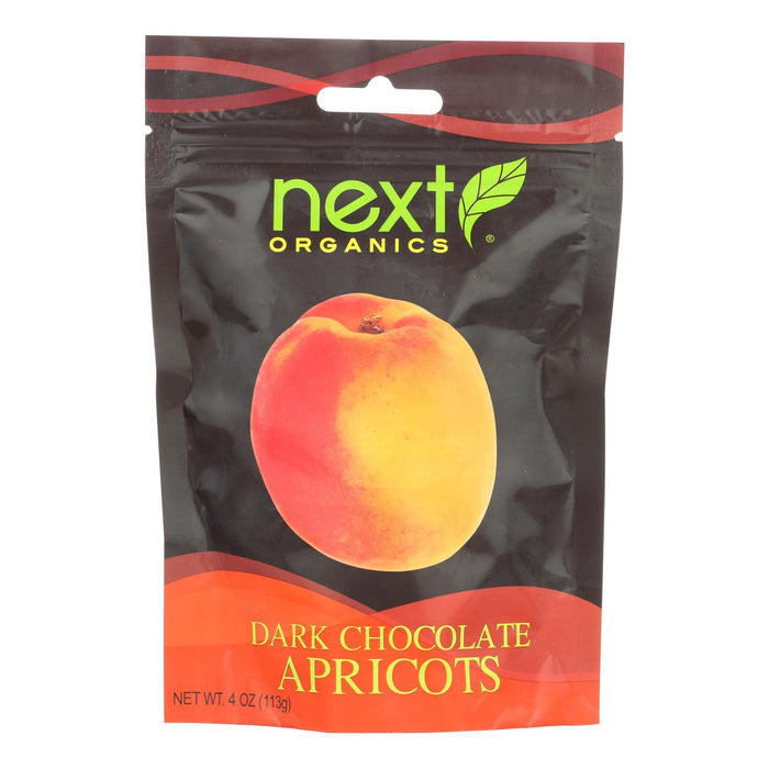 Next Organics Dark Chocolate Apricots - Case of 6 - 4 Oz. Each