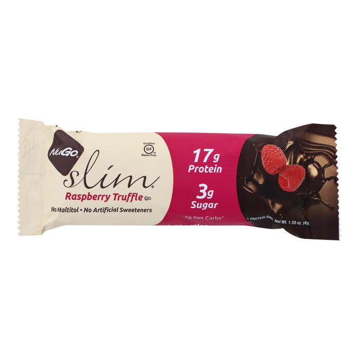 Nugo Nutrition Bar - Slim Raspberry Truffle - 1.59 Oz - Carton of 12