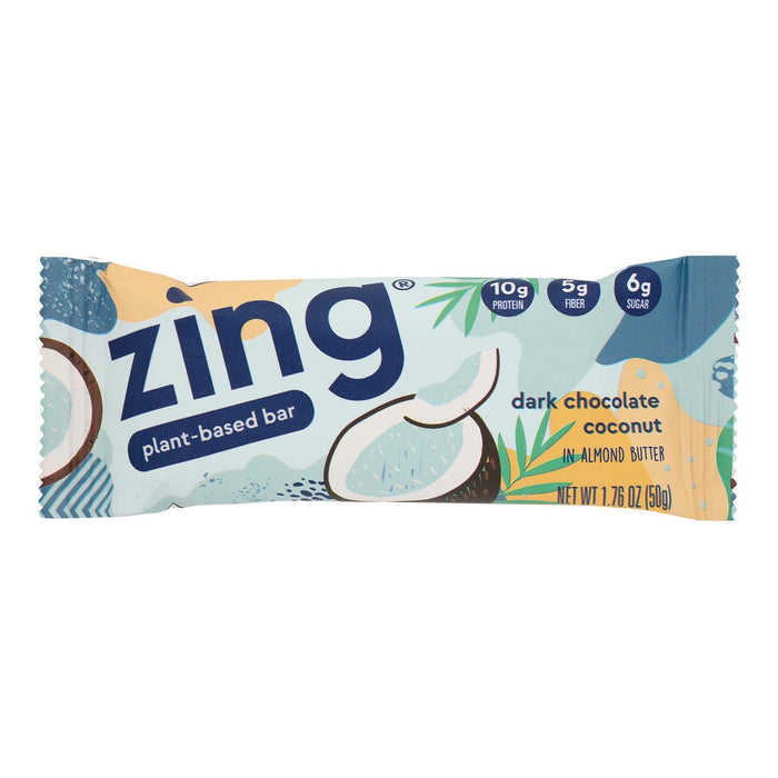 Zing Dark Chocolate Coconut Nutrition Bars, 1.76 Oz Bars - Pack of 12