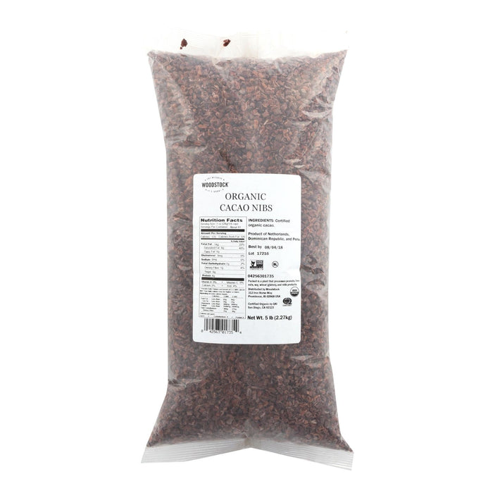 Woodstock Cacao Nibs - 10 Pound Bulk Bag - Rich, Intense Chocolate Flavor for Baking, Smoothies, and More