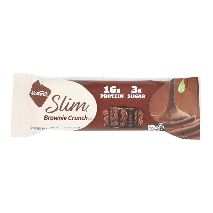 Nugo Slim Brownie Crunch Nutrition Bars - 1.59 Oz Bars - Case of 12