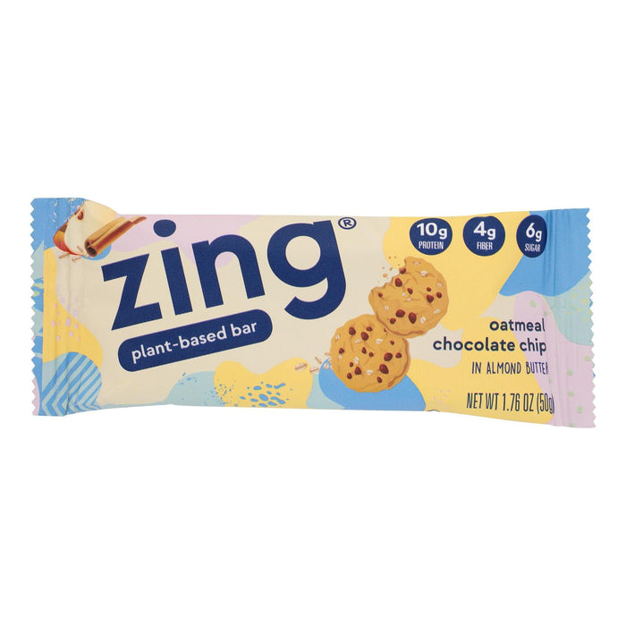 Zing Oatmeal Chocolate Chip Nutrition Bars - 1.76 Oz. Per Bar - Case of 12