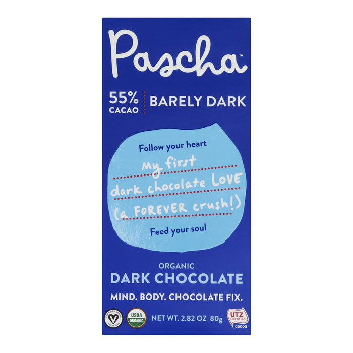 Pascha 55% Cacao Chocolate Bar - Case of 10 - 2.82 Oz