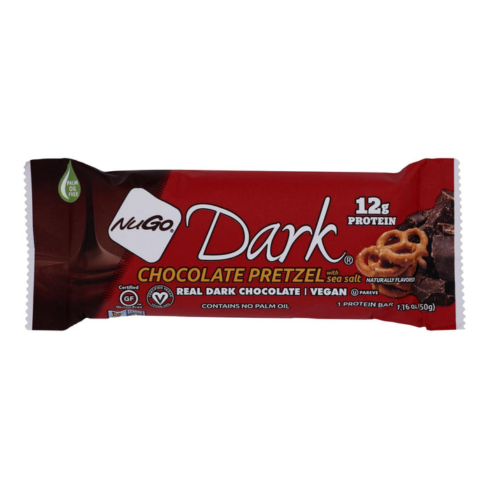 Nugo Dark Chocolate Pretzel Nutrition Bars, 12-Pack of 1.76 Ounce Bars