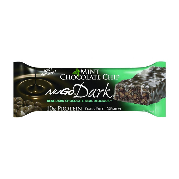 Nugo Dark Chocolate Mint Chip Nutrition Bar - 1.76 Oz - Case of 12