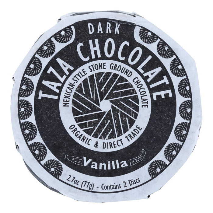 Taza Chocolate Mexicano Organic 50% Dark Chocolate with Vanilla Discs, 2.7 Oz Pack of 12