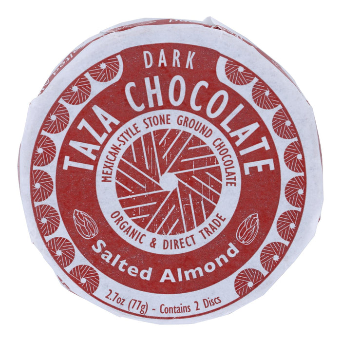 Taza Chocolate Organic Mexicano Dark Chocolate Salted Almond Discs - 2.7 Oz