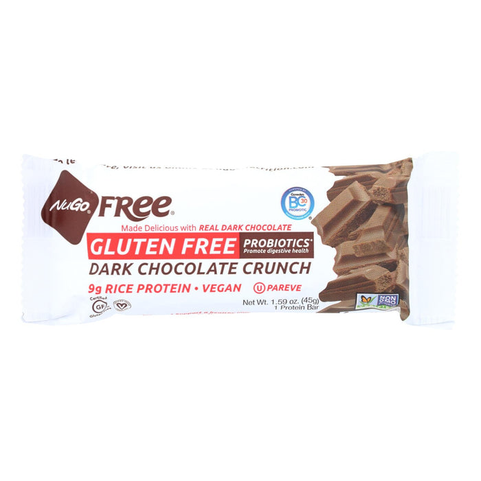 Nugo Nutrition Bar - Gluten-Free Dark Chocolate Crunch - 45g - 12-Pack