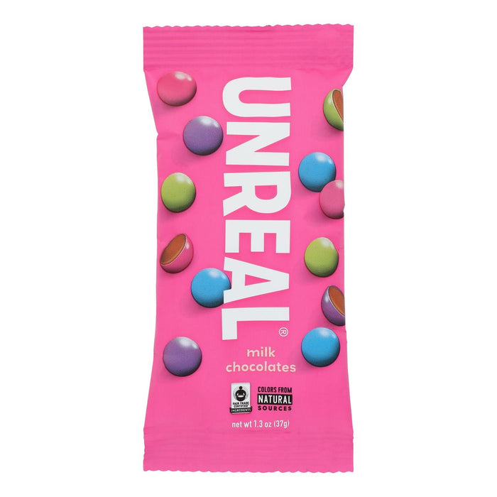 Unreal Milk Chocolate Gems, Case of 12 - 1.3 oz Each