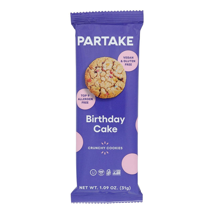 Partake Foods Birthday Cake Cookies, 1-Ounce Bags (Pack of 24)