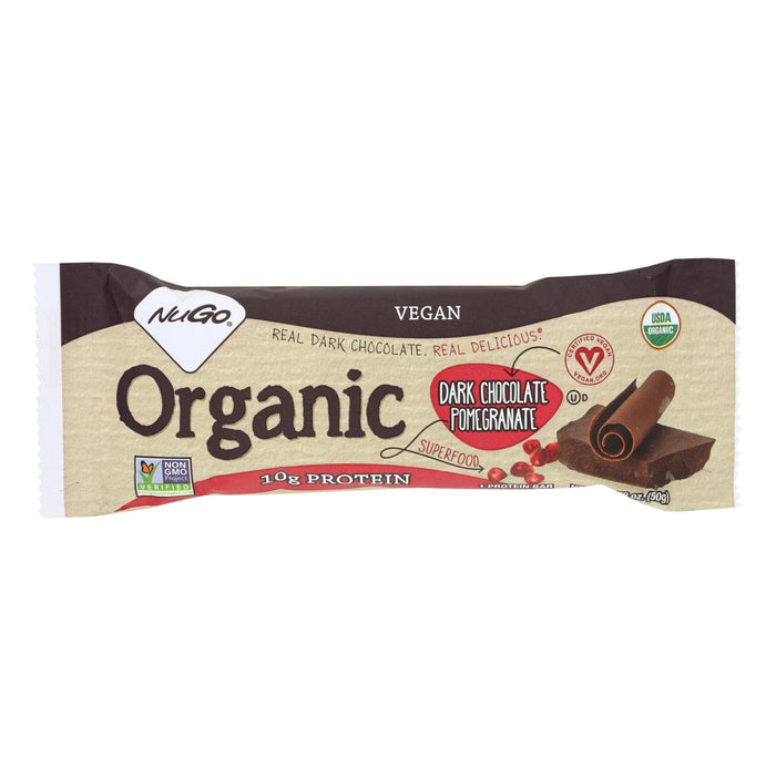 Nugo Organic Dark Chocolate Pomegranate Nutrition Bar - 50 Gram - 12-Count