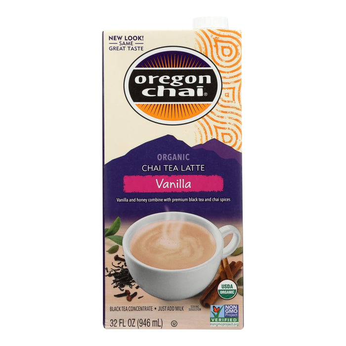 Oregon Chai Vanilla Tea Latte Concentrate - 32 fl. oz. (Pack of 6)