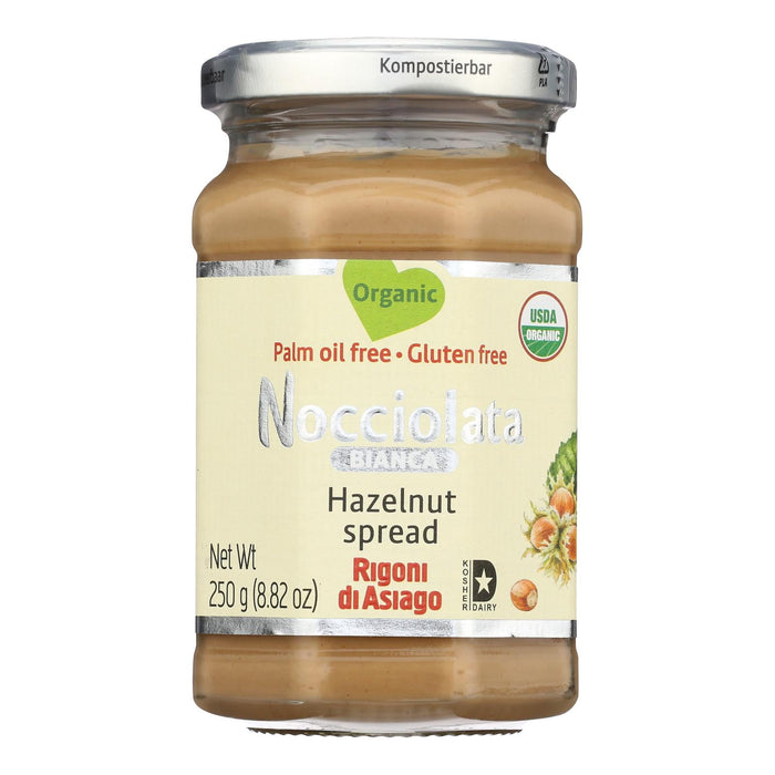 Nocciolata Organic Hazelnut Bianca Spread, Pack of 6 - 8.82 oz Jars