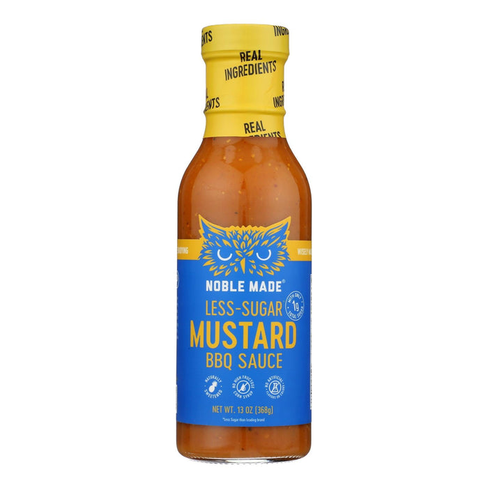 Noble Made Low-Sugar Barbecue Mustard Sauce, 13 Oz (Pack of 6)