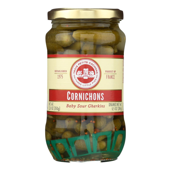 Trois Petits Cochons Cornichons, Case of 12 - 12.4 Oz.