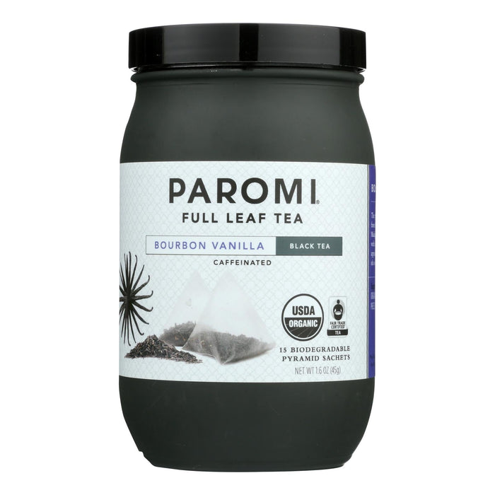 Paromi Tea Black Bourbon Vanilla Tea 15 Count Case