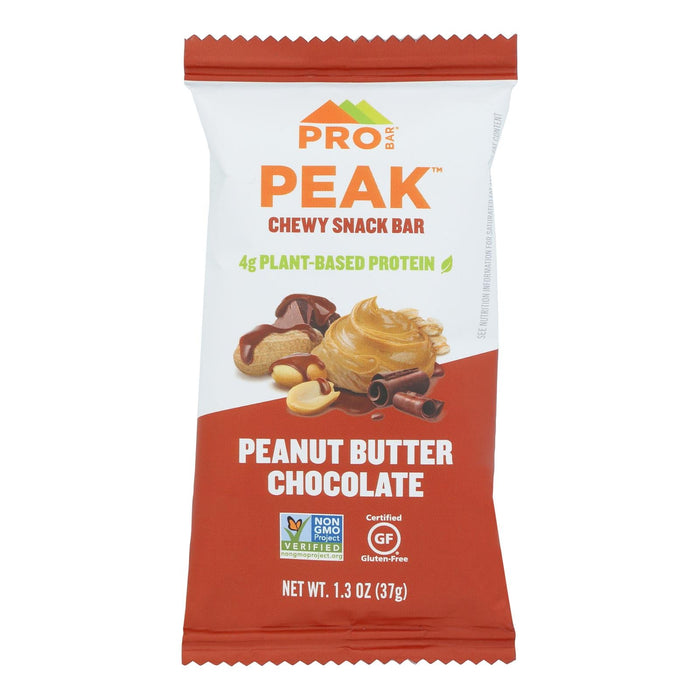 Pro Bar Peak Snack Chew Peanut Butter Chocolate, 12-Count, 1.3 Oz Pack