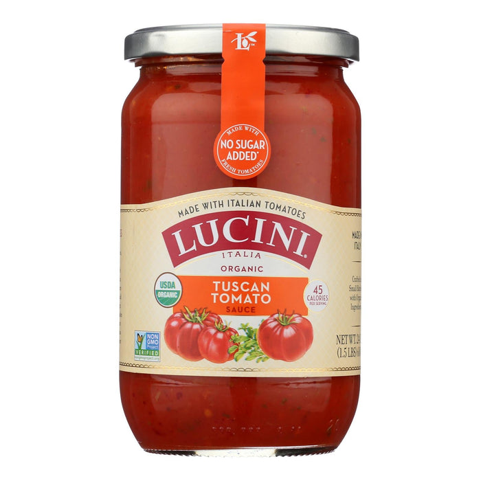 Organic Tuscan Tomato Pasta Sauce Case of 6, 24 oz. Jars by Lucini Italia