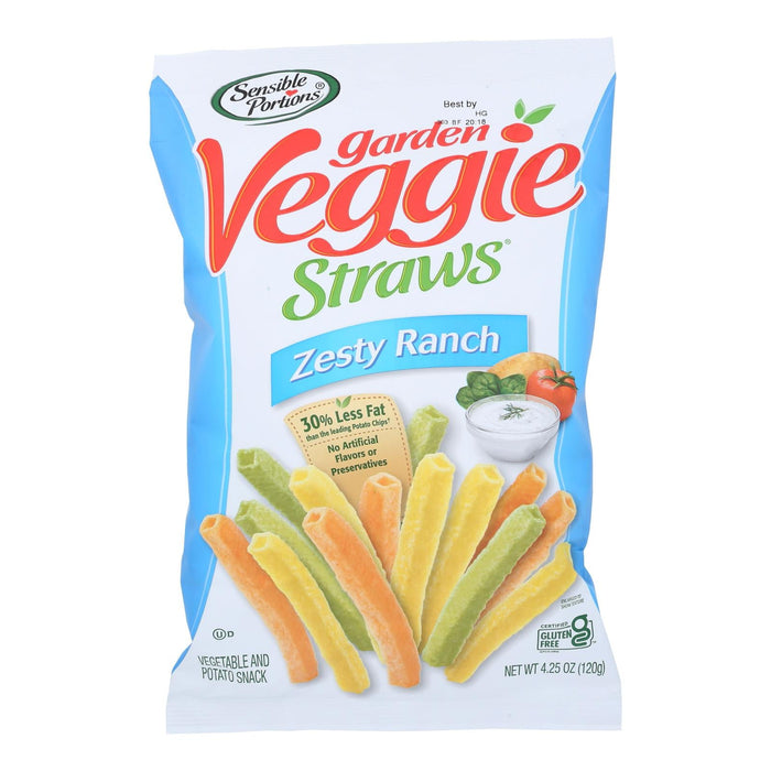 Sensible Portions Veggie Straws: Zesty Ranch, 4.25 Oz (Case of 12)