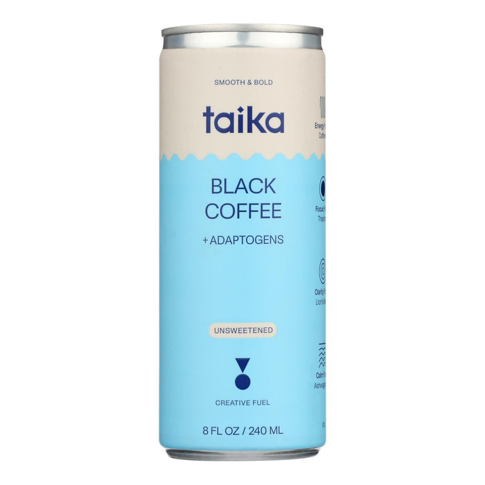 Taika Black Coffee with Adaptogens - 8 Fl Oz - 12 Pack