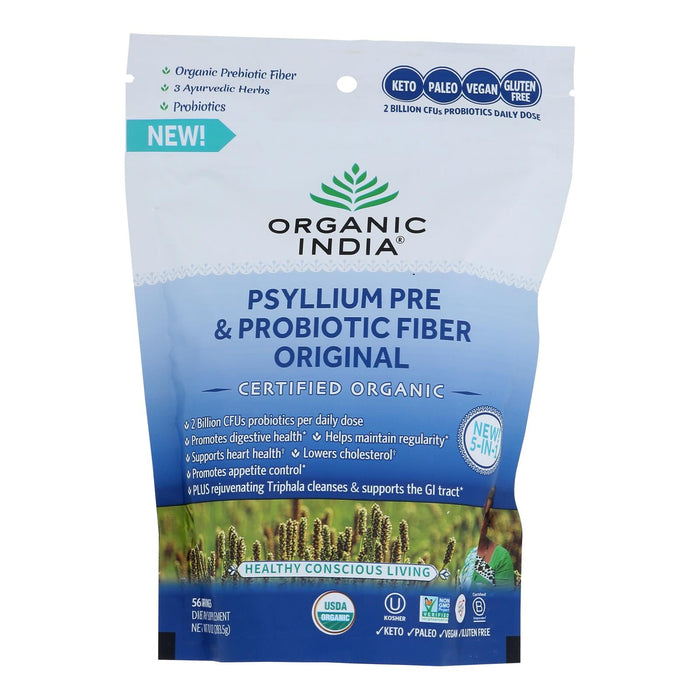 Organic India Psyllium: Prebiotic/Probiotic Fiber for Digestive Health - 10 Oz