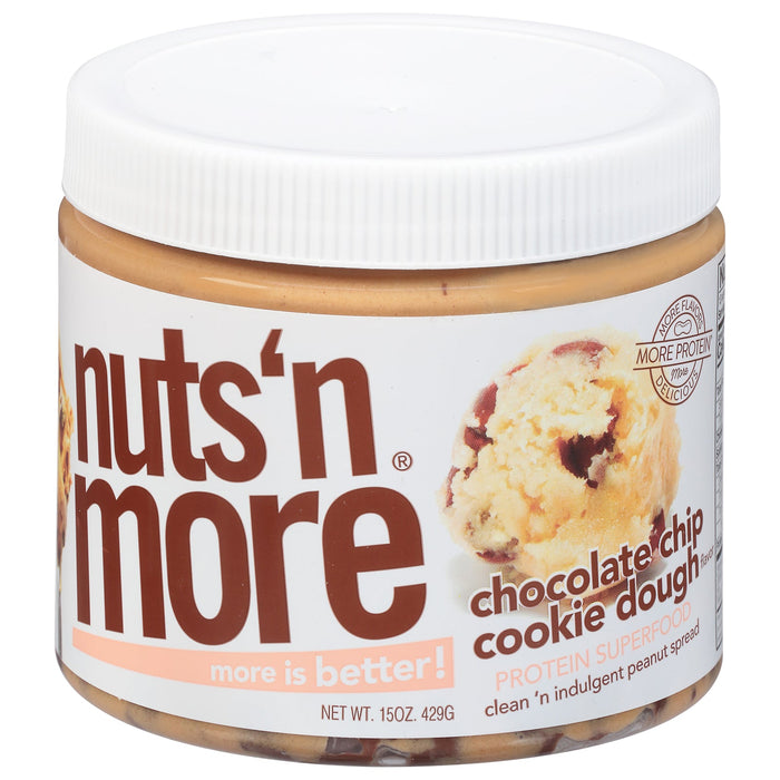 Nuts And More Peanut Butter Spread - Chocolate Chunky Dough - 15 Oz., Case of 6