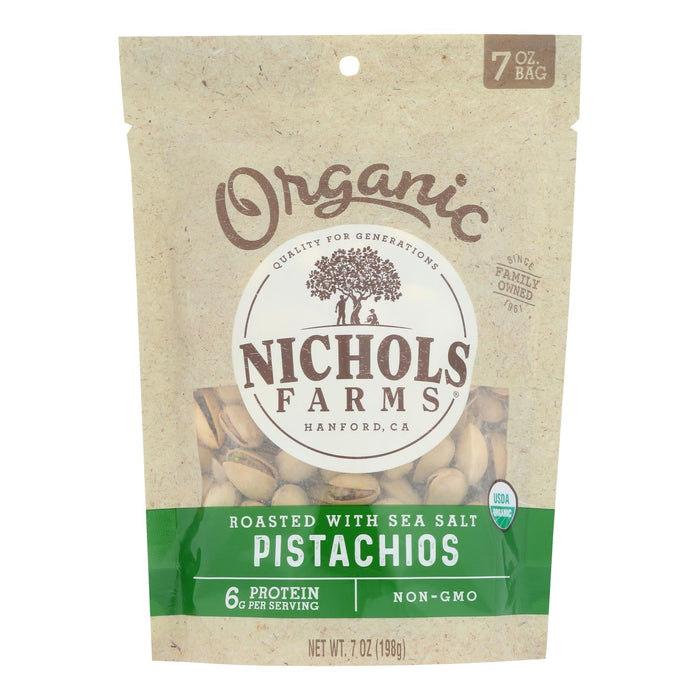 Nichols Farms Shell Roasted Salted Pistachio (Case of 12 - 7 Oz.)