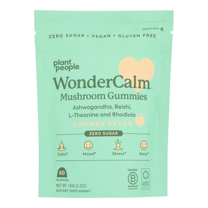 Plant People Mushroom Wonder Calm (Peach) - 60 Count