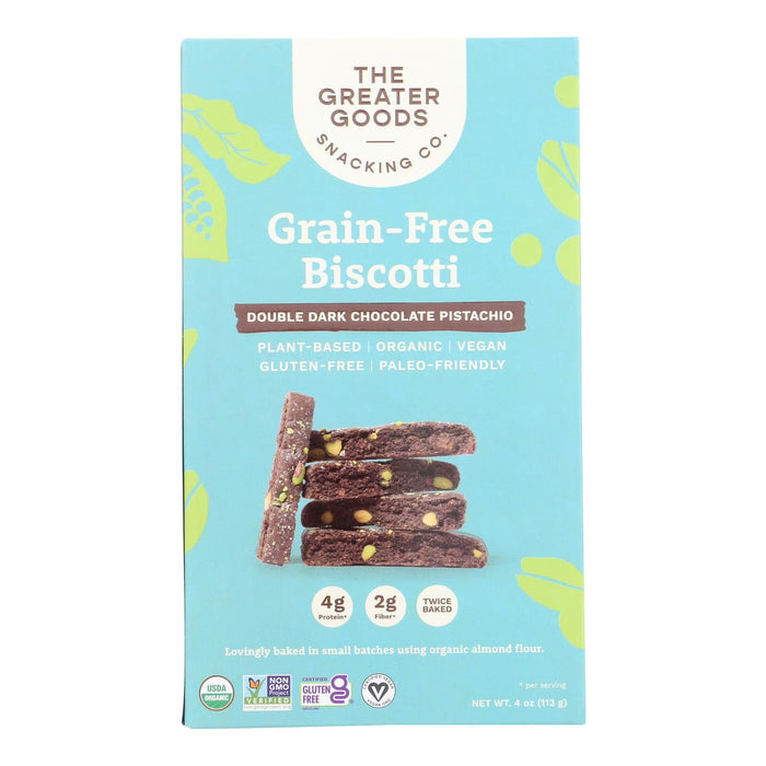 She Made Biscotti Organic Dark Chocolate Pistachio – 7-Pack of 4-Ounce Cases