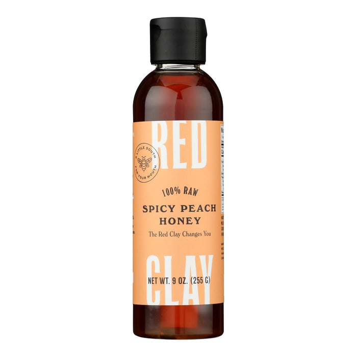 Red Clay Honey Spicy Peach Habanero Hot Honey - 9oz Case of 6