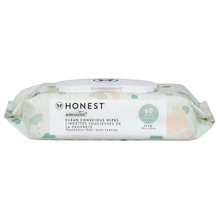 The Honest Company Printed Geometric Mood Baby Wipes - 60 Count