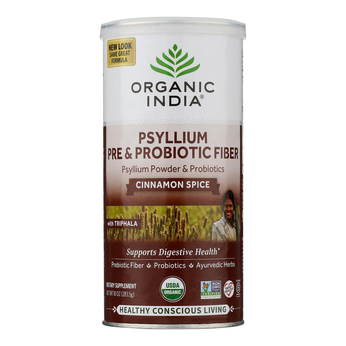 Organic India Psyllium Organic Prebiotic Probiotic Cinnamon - 10 Oz