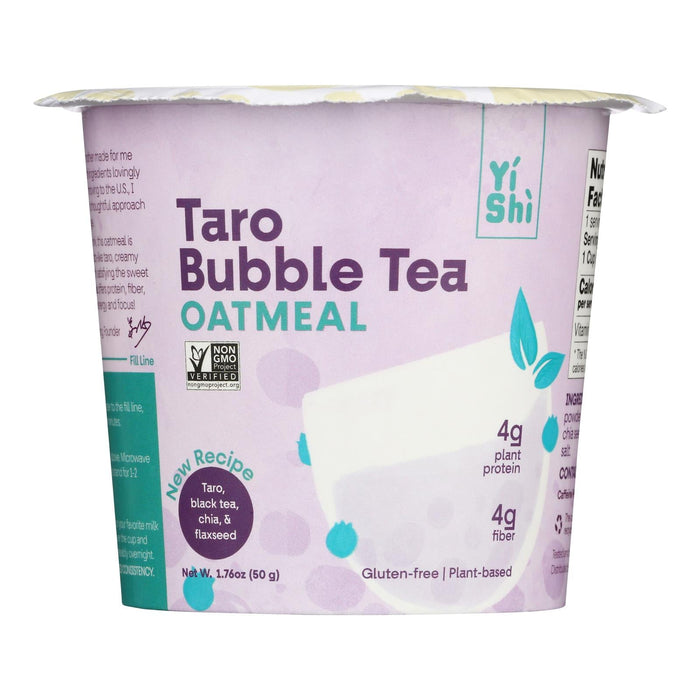 Taro Bubble Tea Oatmeal with Real Tapioca Pearls - Yishi Oatmeal Cup - Pack of 6 - 1.76 Oz