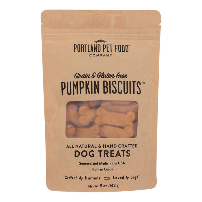 Portland Pet Food Company Dog Treats Pumpkin Biscuit, 6-Pack, 5 oz per Biscuit