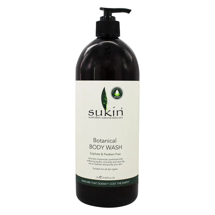 Sukin Botanical Body Wash, Nourishing & Refreshing, 33.82 Fl Oz