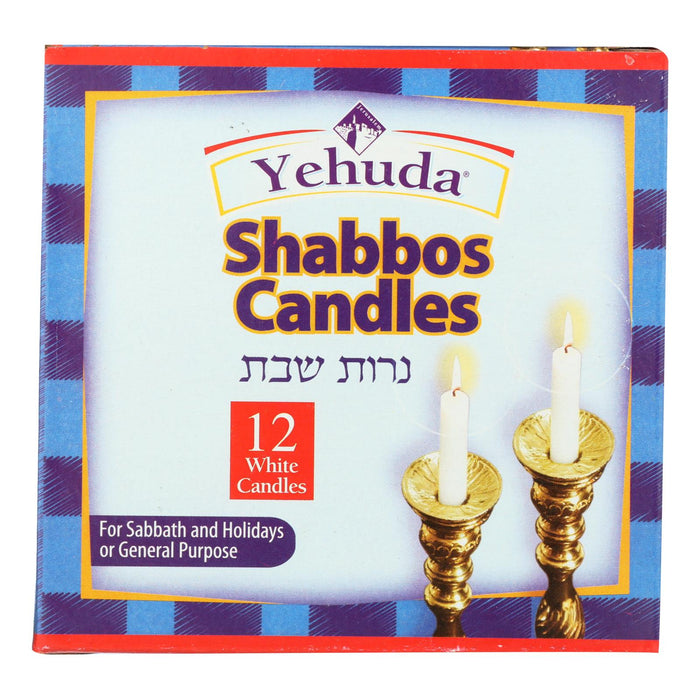 Yehuda Sabbath Candles - Case of 24 - Pack of 12 Count