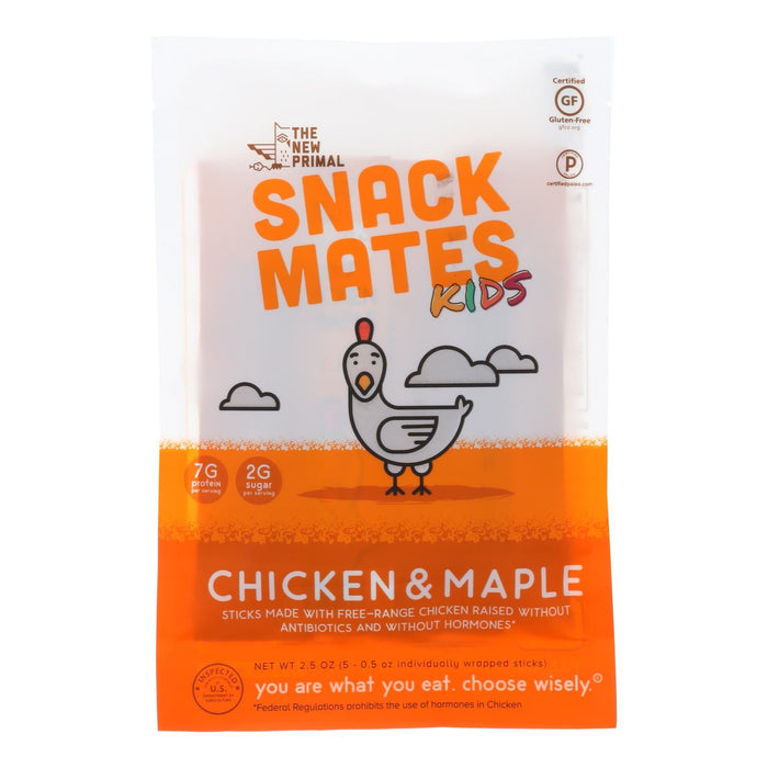 The New Primal Snack Mates Chicken Maple - Case of 8, 2.5 Oz