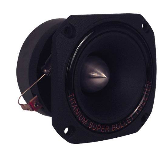 Pyramid TW44 1" 300 Watt Titanium Dome Bullet Car Super Tweeter, Black (6 Pack)