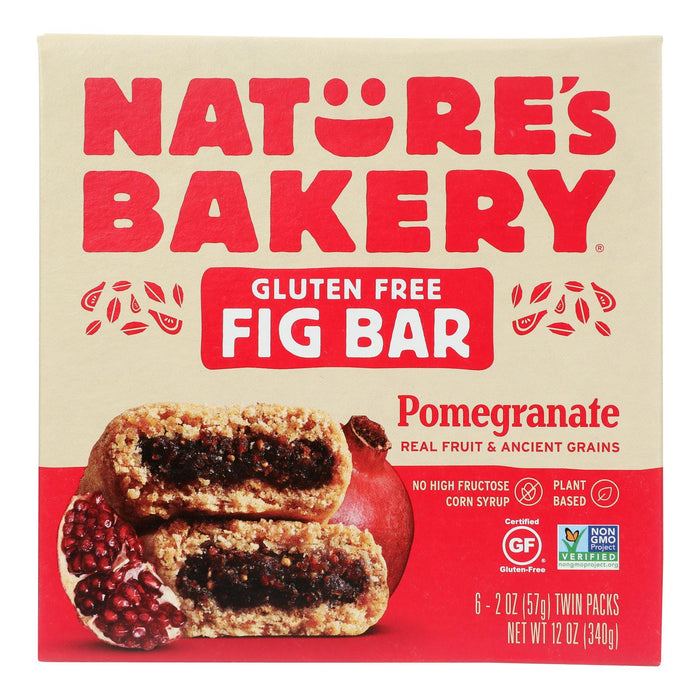 Nature's Bakery Fig Bar, Pomegranite, Gluten-Free, 6-Pack, 2 Oz. Each