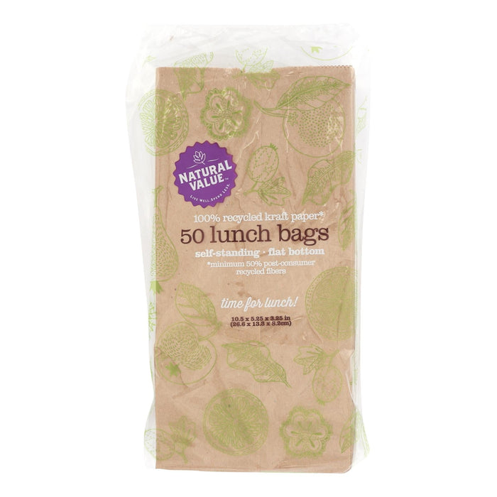 Natural Value Lunch Bags Recyclable 24/50 CT