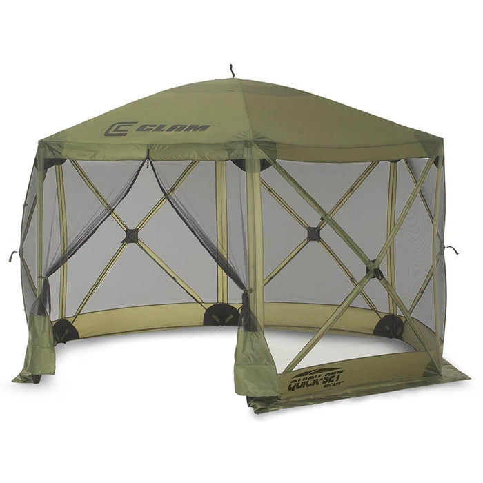 Clam Quick Set Escape Portable Canopy Shelter with Wind and Sun Panels (4 pack)