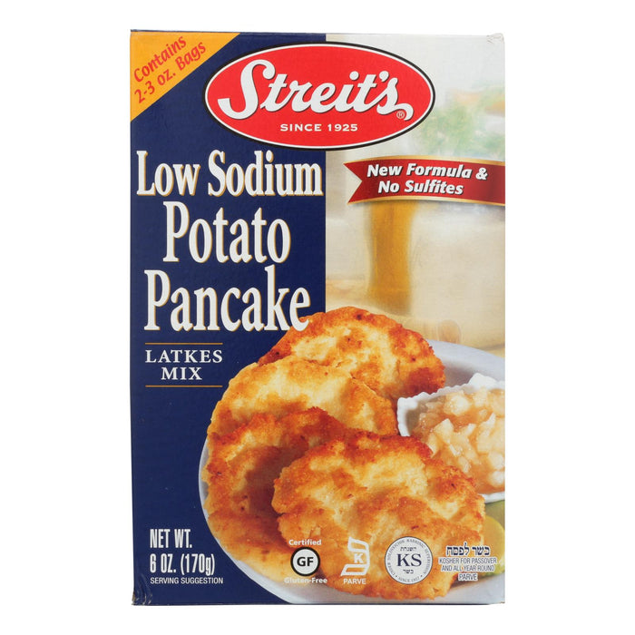 Streit's Low Sodium Potato Pancake Mix, Case of 12 - 6 Oz. Packs