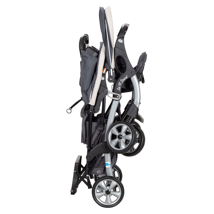 Baby Trend Sit N' Stand Travel Double Baby Stroller w/ Single Car Seat, Magnolia