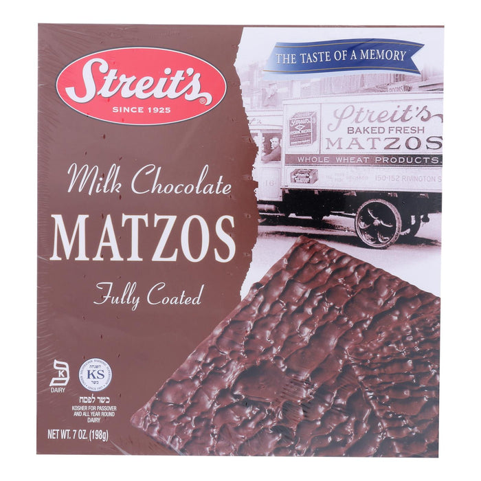 Streit's Kosher for Passover Matzo Milk Chocolate Bars, 7 Oz (Pack of 12)